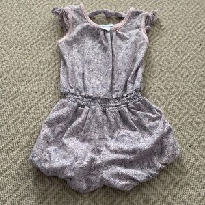Feather Baby Romper 9 M Purple Pink Floral